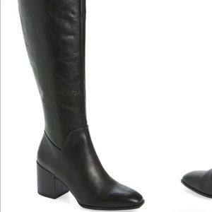 Nordstrom Valencia Black Leather Boots, Size 8
